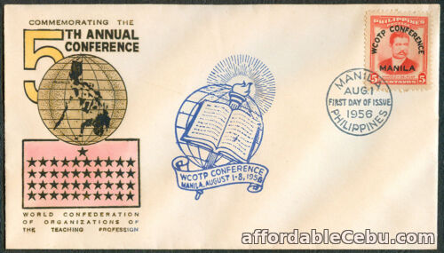 1st picture of 1956 Philippines COMMEMORATING THE 5TH ANNUAL CONFERENCE First Day Cover For Sale in Cebu, Philippines