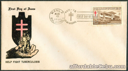 1st picture of 1961 Philippines HELP FIGHT TUBERCULOSIS First Day Cover For Sale in Cebu, Philippines