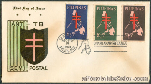 1st picture of 1963 Philippines ANTI-TB SEMI-POSTAL First Day Cover - A For Sale in Cebu, Philippines