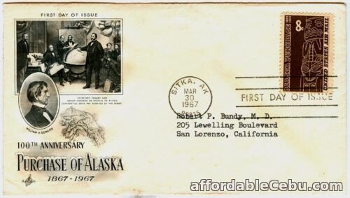 1st picture of 100th Anniversary of Purchase of Alaska 1967 FIRST DAY COVER For Sale in Cebu, Philippines