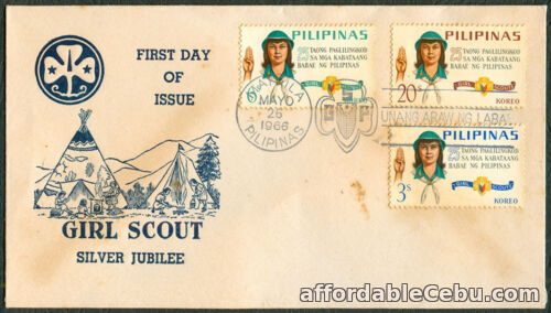 1st picture of 1966 Philippines GIRLS SCOUT SILVER JUBILEE First Day Cover For Sale in Cebu, Philippines