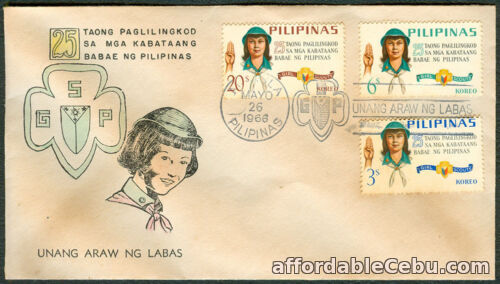 1st picture of 1966 25 Taong Paglilingkod Sa Mga Kabataang Babae Ng Pilipinas FIRST DAY COVER For Sale in Cebu, Philippines