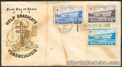 1st picture of 1962 Philippines HELP ERADICATE TUBERCULOSIS First Day Cover For Sale in Cebu, Philippines