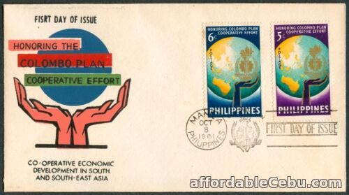 1st picture of Philippine 1961 Honoring The COLOMBO PLAN Cooperative Effort FDC For Sale in Cebu, Philippines