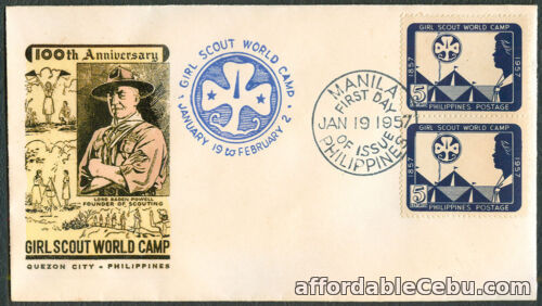 1st picture of 1967 Philippines GIRL SCOUT WORLD CAMP 100TH ANNIVERSARY First Day Cover - A For Sale in Cebu, Philippines