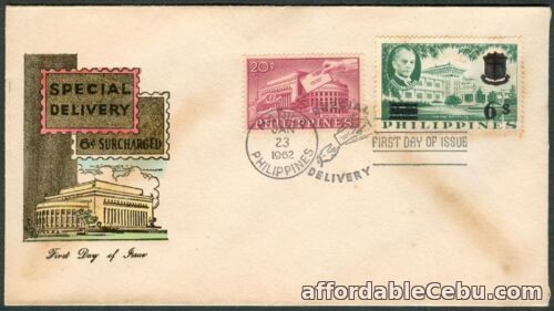 1st picture of Philippine 1962 Special Delivery 6¢ Surcharged FDC - B For Sale in Cebu, Philippines