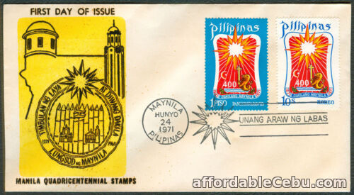 1st picture of 1971 Philippines TIMBULAN NG LAYA AT DIWANG DAKILA First Day Cover For Sale in Cebu, Philippines