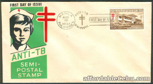 1st picture of 1961 Philippines ANTI-TB SEMI-POSTAL STAMP First Day Cover - A For Sale in Cebu, Philippines