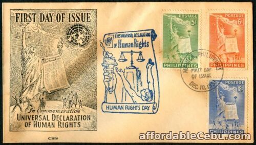 1st picture of Philippine 1951 Universal Declaration of Human Rights FDC – A For Sale in Cebu, Philippines