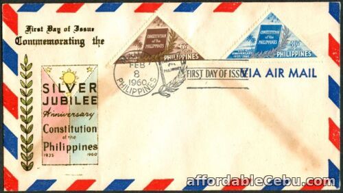 1st picture of 1960 Commemorating the Silver Jubilee Anniv. Constitution of the Philippines FDC For Sale in Cebu, Philippines