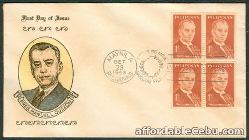 1st picture of 1963 Philippines PRES. MANUEL L. QUEZON First Day Cover - B For Sale in Cebu, Philippines