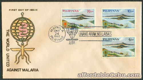 1st picture of 1962 Philippines THE WORLD UNITED AGAINST MALARIA First Day Cover - A For Sale in Cebu, Philippines
