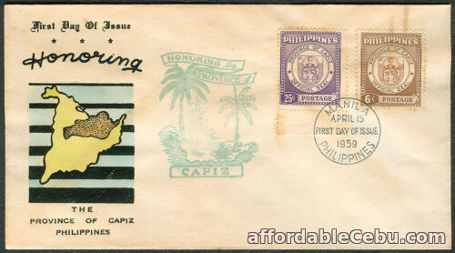 1st picture of 1959 Philippines HONORING THE PROVINCE OF CAPIZ First Day Cover - E For Sale in Cebu, Philippines