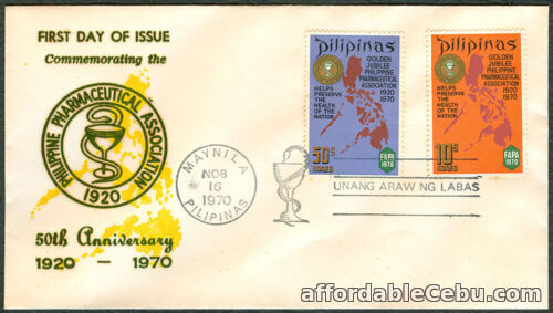 1st picture of 1970 Commemorating the Philippine Pharmaceutical Association FIRST DAY COVER - C For Sale in Cebu, Philippines