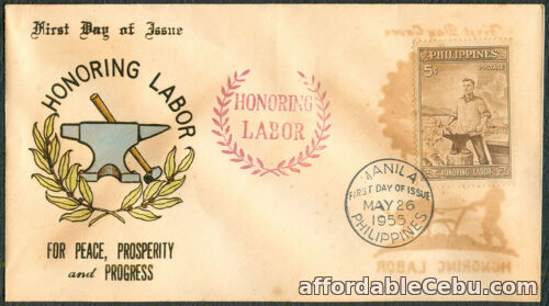 1st picture of 1955 Philippines HONORING LABOR First Day Cover - C For Sale in Cebu, Philippines