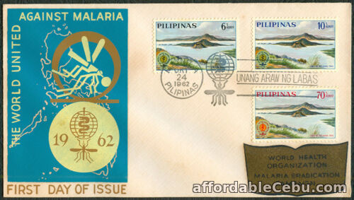 1st picture of 1962 Philippines THE WORLD UNITED AGAINST MALARIA First Day Cover - C For Sale in Cebu, Philippines