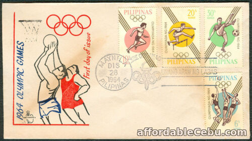 1st picture of 1964 Philippines OLYMPIC GAMES First Day Cover - B For Sale in Cebu, Philippines