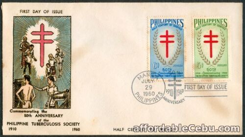 1st picture of 1960 Commemorating The 50th Anniv. of the Phil. Tuberculosis Society FDC - A For Sale in Cebu, Philippines