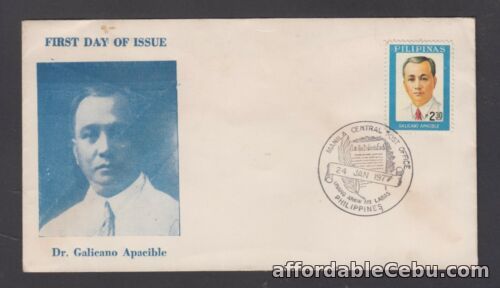 1st picture of Philippine Stamps 1977 Dr. Galicano Apacible, on First Day cover For Sale in Cebu, Philippines