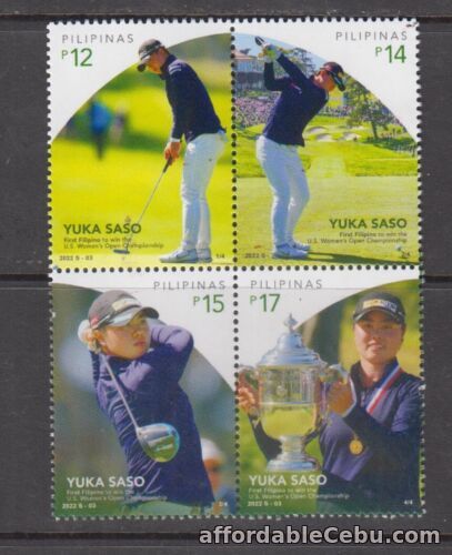 1st picture of Philippines 2022 Yuka Saso Stamps, First Filipino to win the U.S. Women's Open C For Sale in Cebu, Philippines