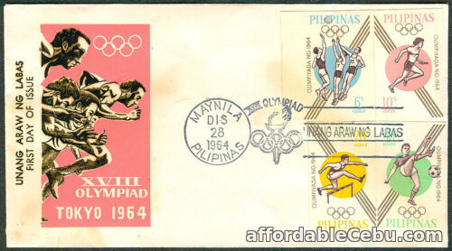 1st picture of Philippines XVIII OLYMPIAD TOKYO 1964 First Day Cover - B For Sale in Cebu, Philippines