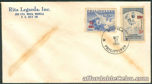 1st picture of 1960 Philippines RITA LEGARDA, INC. Cover For Sale in Cebu, Philippines