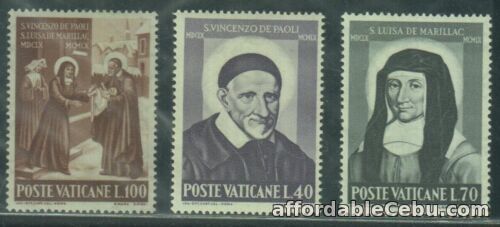 1st picture of Vatican Stamps 1960 St. Vincent de Paul, 300th Death Anniversary, complete set M For Sale in Cebu, Philippines
