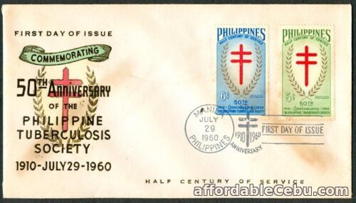 1st picture of 1960 50th Anniv. of the Phil. Tuberculosis Society Half Century Service FDC For Sale in Cebu, Philippines