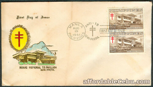 1st picture of 1961 Philippines ROXAS MEMORIAL T.B. PAVILLION SEMI-POSTAL First Day Cover For Sale in Cebu, Philippines