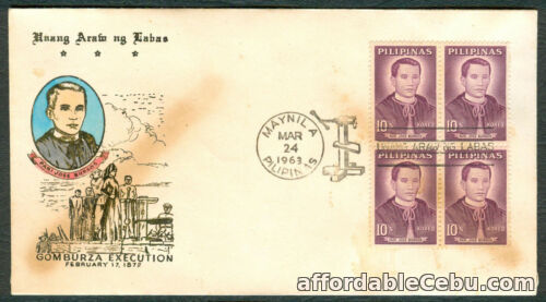 1st picture of 1963 Philippines GOMBURZA EXECUTION First Day of Issue COVER For Sale in Cebu, Philippines