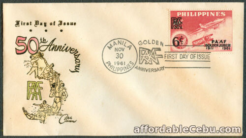 1st picture of 1961 PHILIPPINE AMATEUR ATHLETIC FEDERATION 50th Anniversary First Day Cover For Sale in Cebu, Philippines