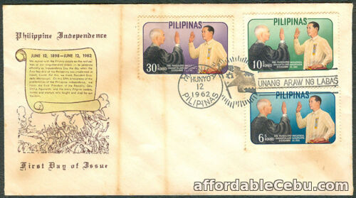1st picture of 1962 PHILIPPINE INDEPENDENCE First Day Cover For Sale in Cebu, Philippines