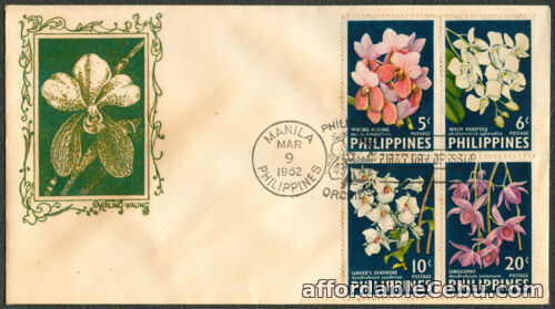 1st picture of 1962 PHILIPPINE ORCHIDS First Day Cover - B For Sale in Cebu, Philippines