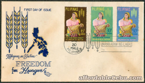 1st picture of 1963 Philippines FREEDOM FROM HUNGER First Day Cover - B For Sale in Cebu, Philippines