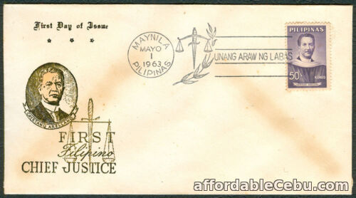 1st picture of 1963 Philippiines CAYETANO ARELLANO 1ST FILIPINO CHIEF JUSTICE First Day Cover For Sale in Cebu, Philippines