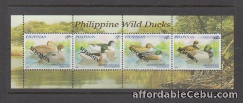 1st picture of Philippine Specimen Stamps 2007 Philippine Wild Ducks Souvenir sheet MNH For Sale in Cebu, Philippines