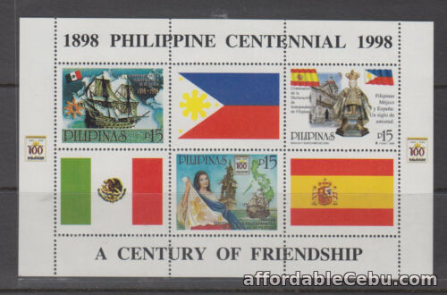 1st picture of Philippine Stamps 1998 Century of Friendship w/ Spain & Mexico Souvenir sheet, M For Sale in Cebu, Philippines