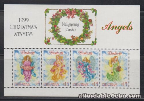 1st picture of Philippine Stamps 1999 Christmas Angels souvenir sheet MNH For Sale in Cebu, Philippines