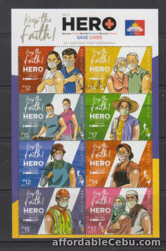 1st picture of Philippine Stamps 2021 Be A Hero, Get Vaccinated Campaign, Complete set,MNH For Sale in Cebu, Philippines