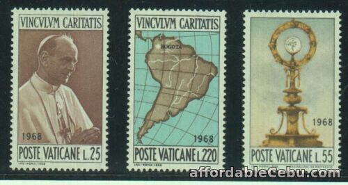 1st picture of Vatican Stamps  1968 39th Eucharistic Congress complete set MNH For Sale in Cebu, Philippines
