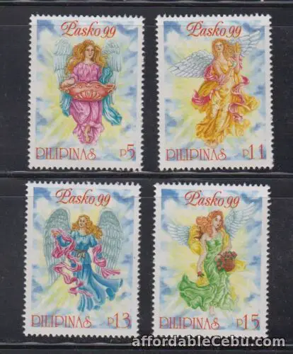 1st picture of Philippine Stamps 1999 Christmas Angels  set MNH For Sale in Cebu, Philippines