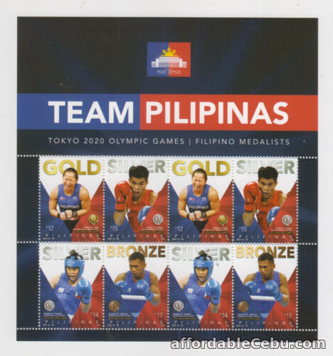 1st picture of Philippine Stamps 2021 Tokyo Olympics - Filipino Medalists sheet of 8v, MNH For Sale in Cebu, Philippines
