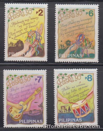1st picture of Philippine Stamps 1995 Christmas (Musical Instruments) Complete set . MNH For Sale in Cebu, Philippines