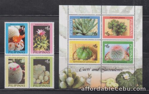 1st picture of Philippine Stamps 2003 Cacti & Succulents Plans Block of 4 & ss Complete MNH For Sale in Cebu, Philippines