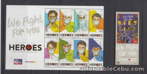 1st picture of Philippine Stamps 2020 Frontline Heroes Set & souvenir sheet Complete set, MNH For Sale in Cebu, Philippines
