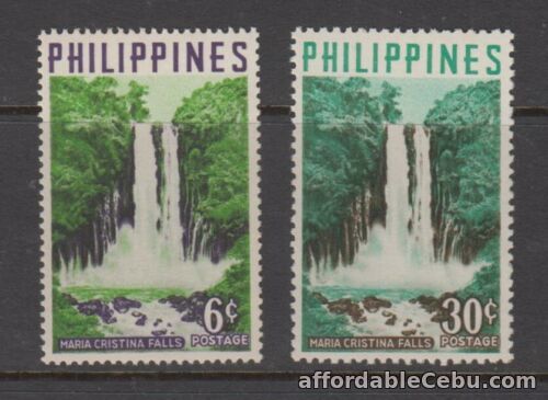 1st picture of Philippine Stamps 1959 Maria Cristina Falls Complete set MNH, Toned, slight stai For Sale in Cebu, Philippines