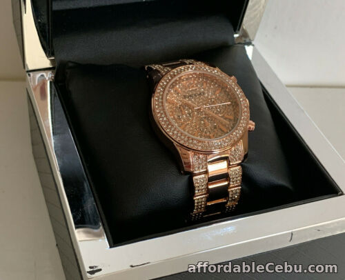 1st picture of NEW! BEBE RHINESTONES CRYSTALS ROSE GOLD STRAP BRACELET WATCH BEB5069 SALE For Sale in Cebu, Philippines