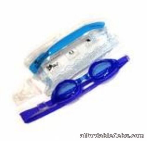 1st picture of Swim Goggles Anti-Fog/UV Protection for Adult with Pouch - BLUE For Sale in Cebu, Philippines