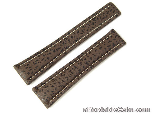 1st picture of GENUINE SHARK SKIN WATCH STRAP FOR BREITLING DEPLOYMENT CLASP 20/18 MM, 22/18 MM For Sale in Cebu, Philippines