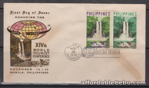 1st picture of Philippine Stamps 1959 Maria Cristina Falls (World Tourist Conference )FDC, tone For Sale in Cebu, Philippines